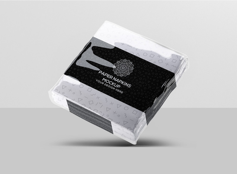 Serwetki - makieta kwadratowych serwetek papierowych - Obraz funkcji 5