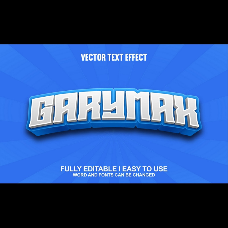 Garymax Fully Editable Vector 3D Text Effect - Features Image 1