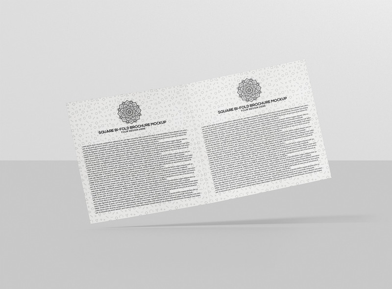Mockup di brochure pieghevole quadrato quadrato - Caratteristiche Immagine 9