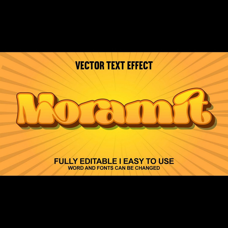 Moramit helt redigerbar vektor 3D-texteffekt - Features Image 1