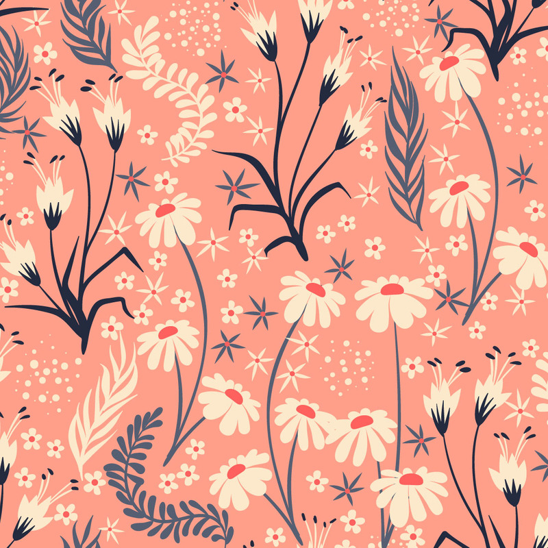 Kamillenfeld, florale, nahtlose Muster - Eigenschaften Bild 6