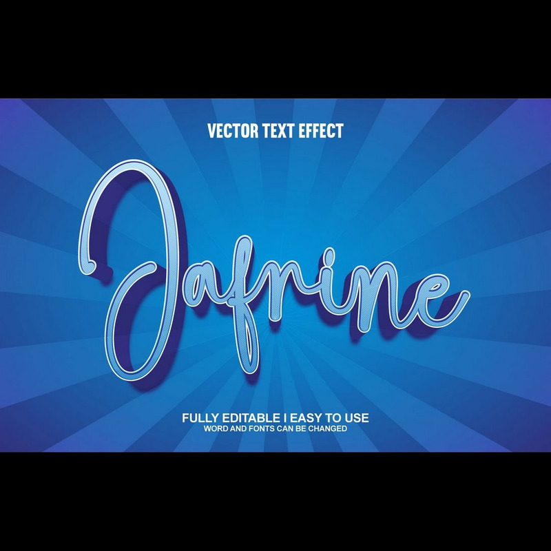 Jafrine Fully Editable Vector 3D Text Effect - Features Image 1