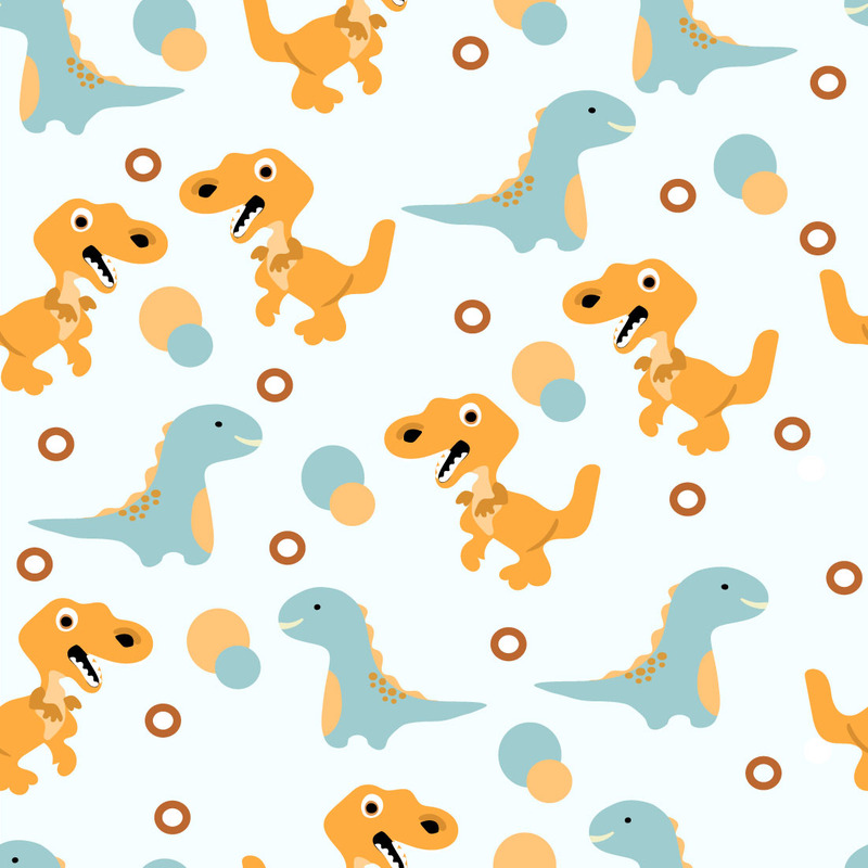 Modello senza cuciture Dino Doodle - Caratteristiche Immagine 1