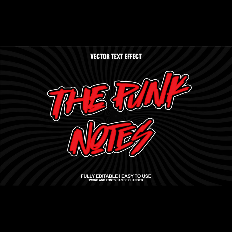 The Punk Notes Fullständigt redigerbar vektor 3D-texteffekt - Features Image 1