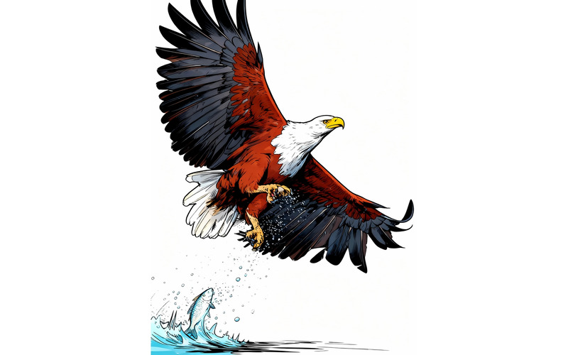 Närbild av Eagle 2 (AI-illustrationsbild + vektorgrafik) - Features Image 1