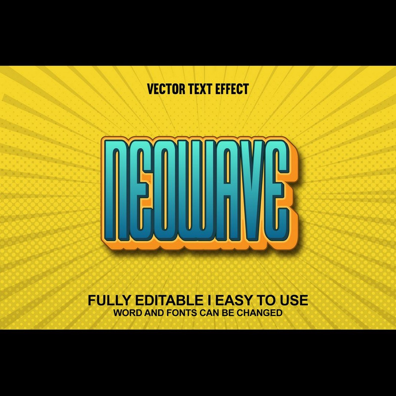 Neowave Fully Editable Vector 3D Text Effect - Features Image 1