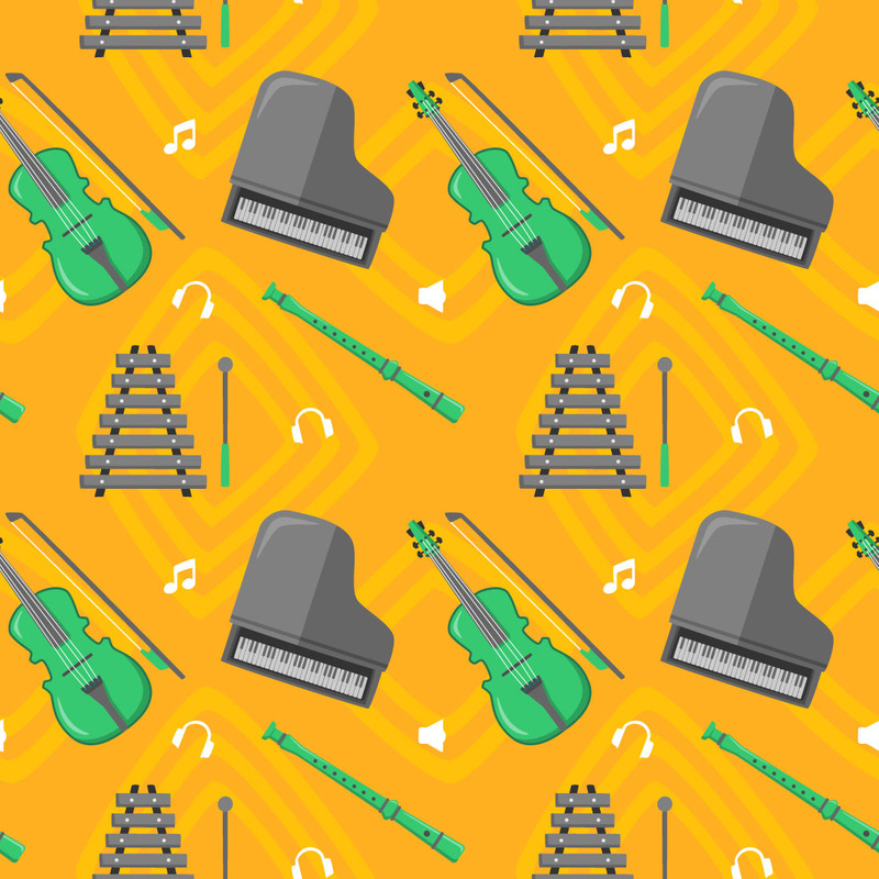 Modello senza cuciture dello strumento musicale - Caratteristiche Immagine 2