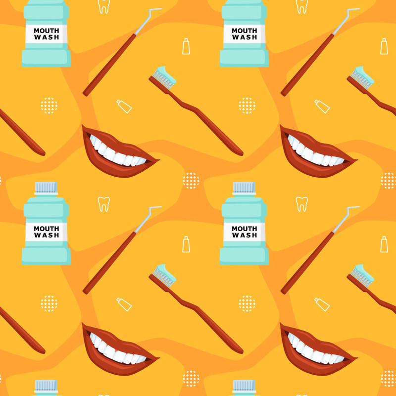 Modello di sfondo senza soluzione di continuità dentale - Caratteristiche Immagine 1