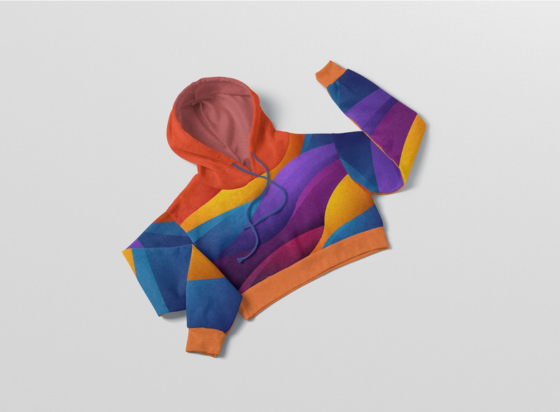 Felpa con cappuccio - Modello di felpa con cappuccio crop top per ragazze - Caratteristiche Immagine 1