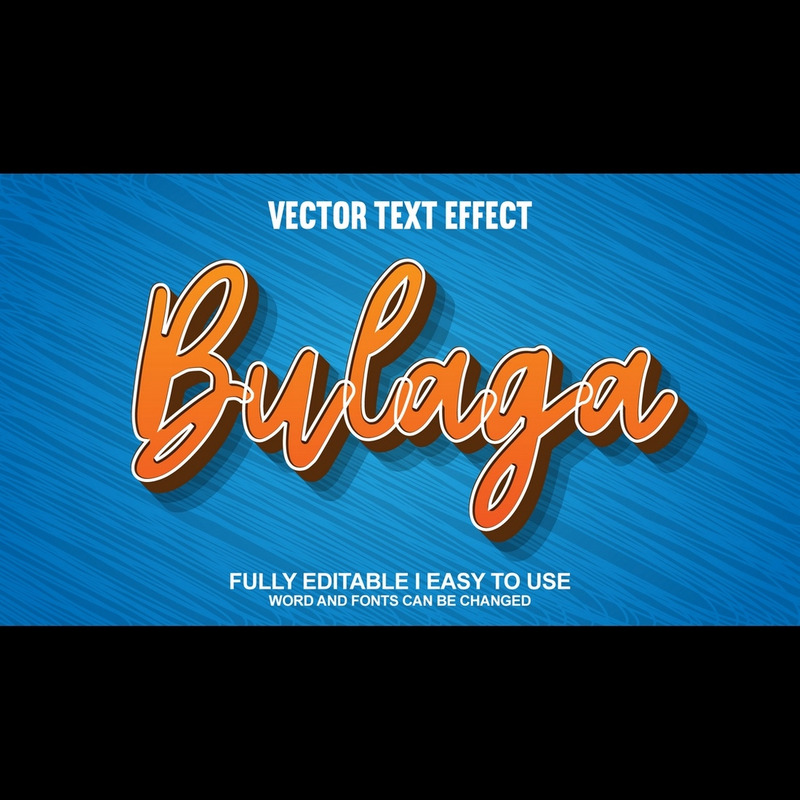 Bulaga Fully Editable Vector 3D Text Effect - Features Image 1