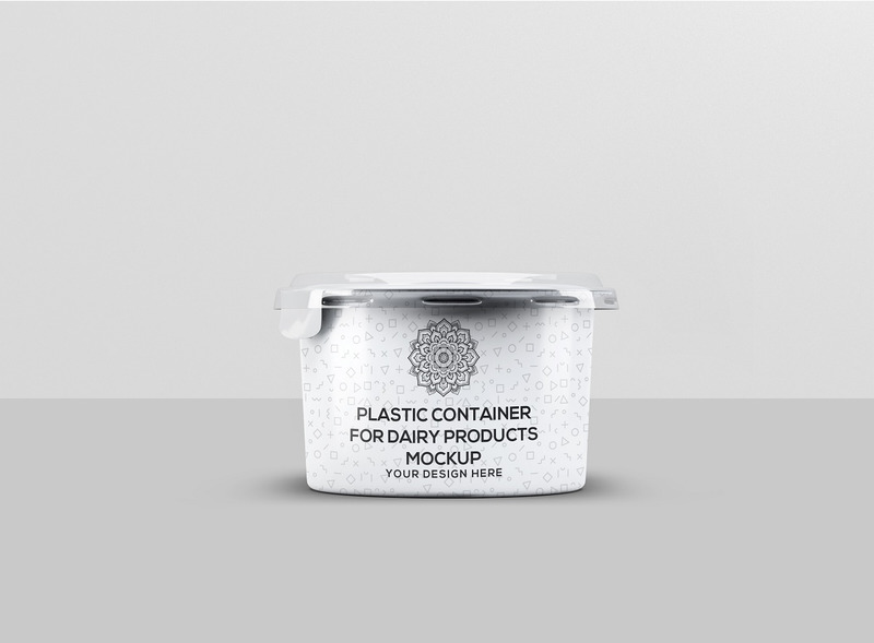 Contenitore in plastica per prodotti lattiero-caseari Mockup - Caratteristiche Immagine 1