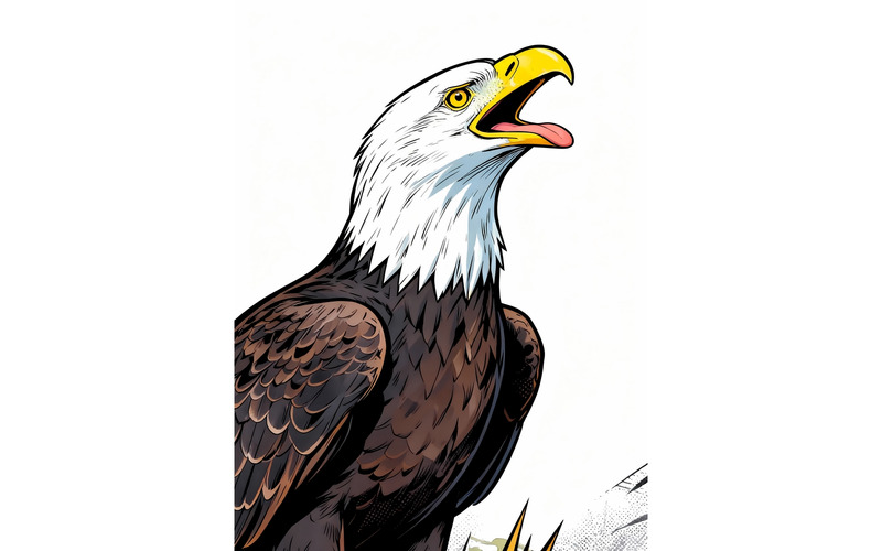 Närbild av örn 1 (AI-illustrationsbild + vektorgrafik) - Features Image 1