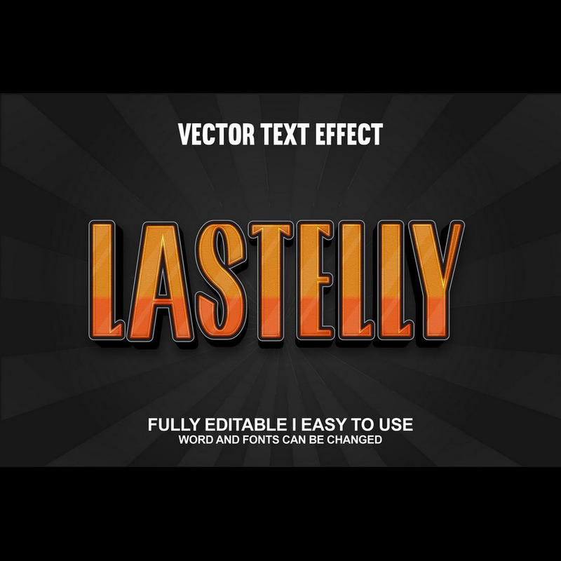Effetto testo vettoriale 3D completamente modificabile di Lastelly - Caratteristiche Immagine 1