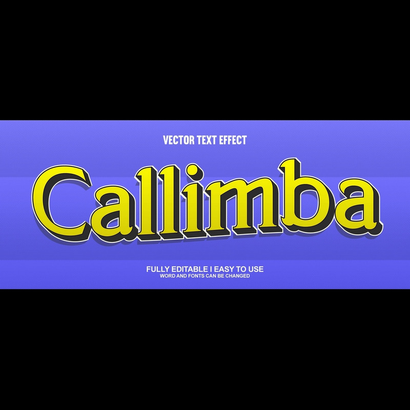 Callimba Fully Editable Vector 3D Text Effect - Features Image 1