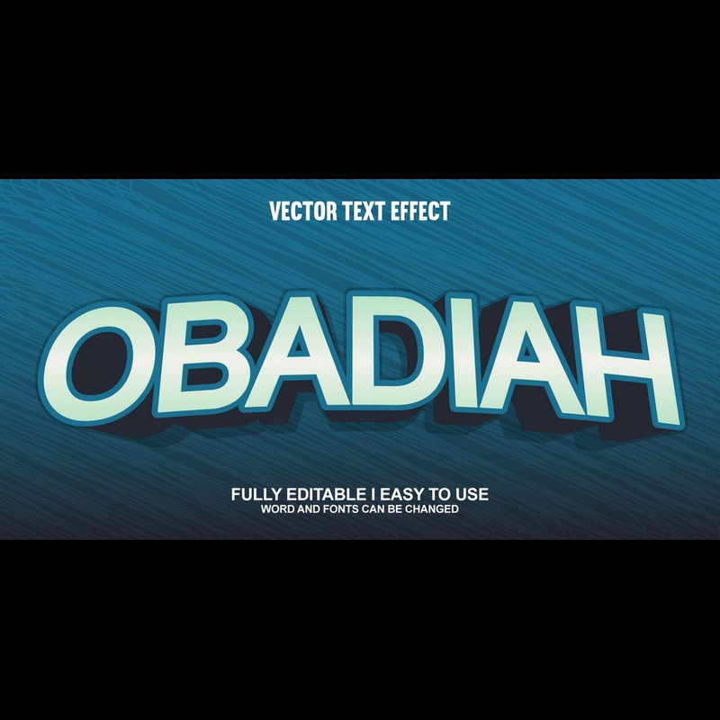 Obadiah Fully Editable Vector 3D Text Effect - Features Image 1