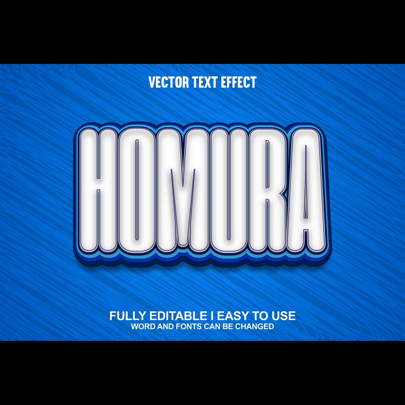 Homura Fully Editable Vector 3D Text Effect - Features Image 1