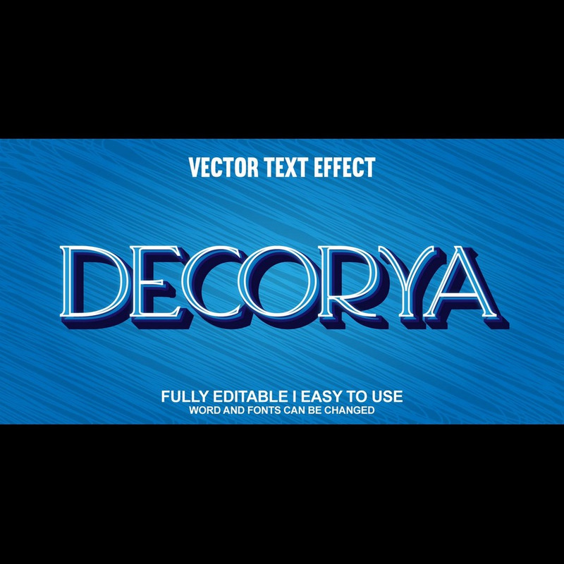 Decorya Fully Editable Vector 3D Text Effect - Features Image 1