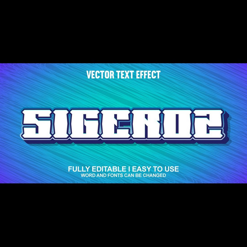 Sigeroz Fully Editable Vector 3D Text Effect - Features Image 1