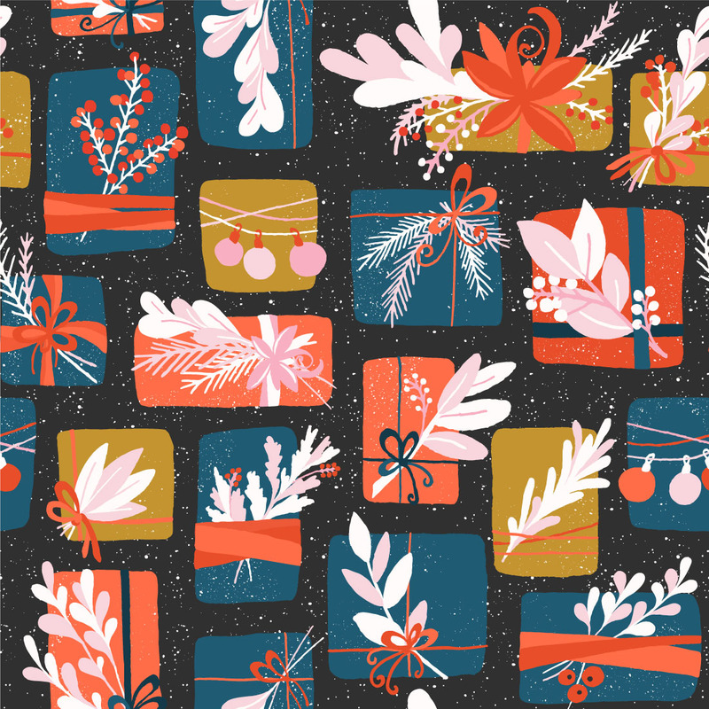 Gift Box Vector Seamless Pattern - Features Image 1