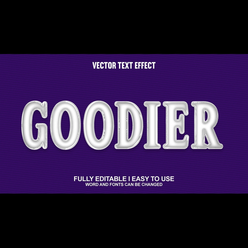 Goodier Fully Editable Vector 3D Text Effect - Features Image 1