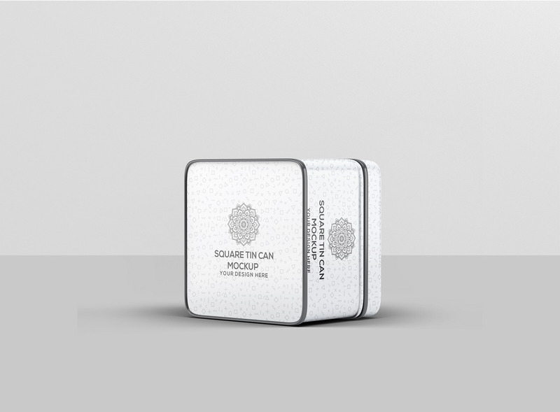 Small Square Tin Can Mockup - Features Image 7