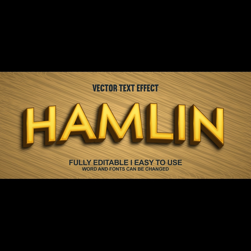Hamlin helt redigerbar vektor 3D-texteffekt - Features Image 1