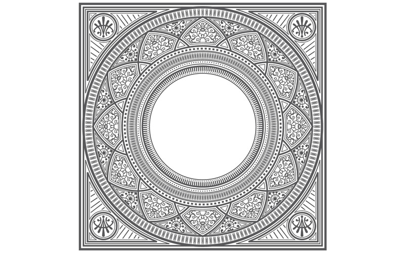 Quadratische Zierrahmen im Vektor - Eigenschaften Bild 8