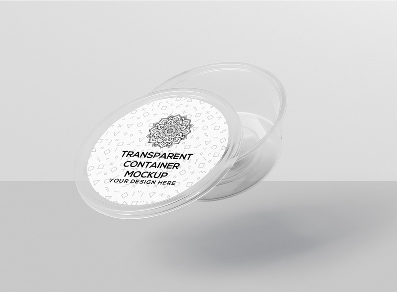 Mockup di contenitore trasparente rotondo usa e getta - Caratteristiche Immagine 1