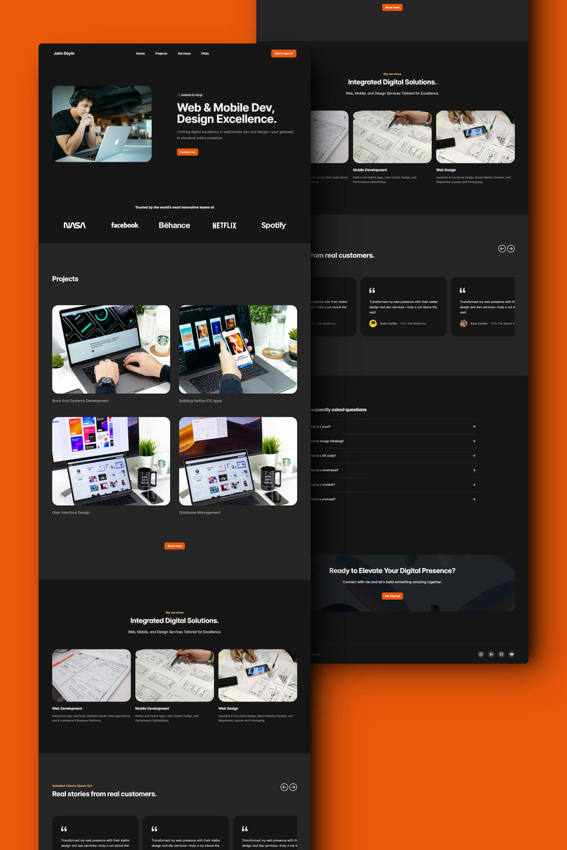 Creatrix - A Free Premier HTML Portfolio Template for Web, Mobile ...