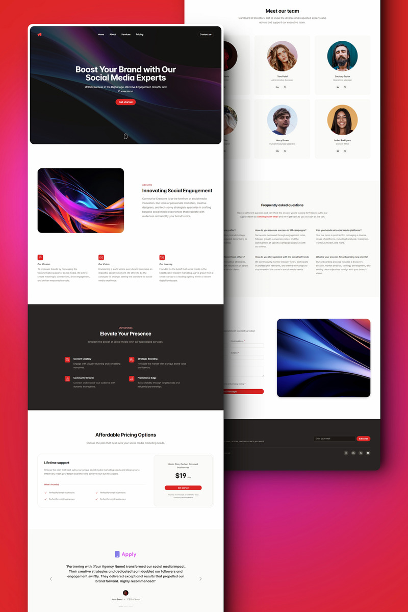 Buzzify - Modello di pagina di destinazione HTML per marketing sui social media - Caratteristiche Immagine 1