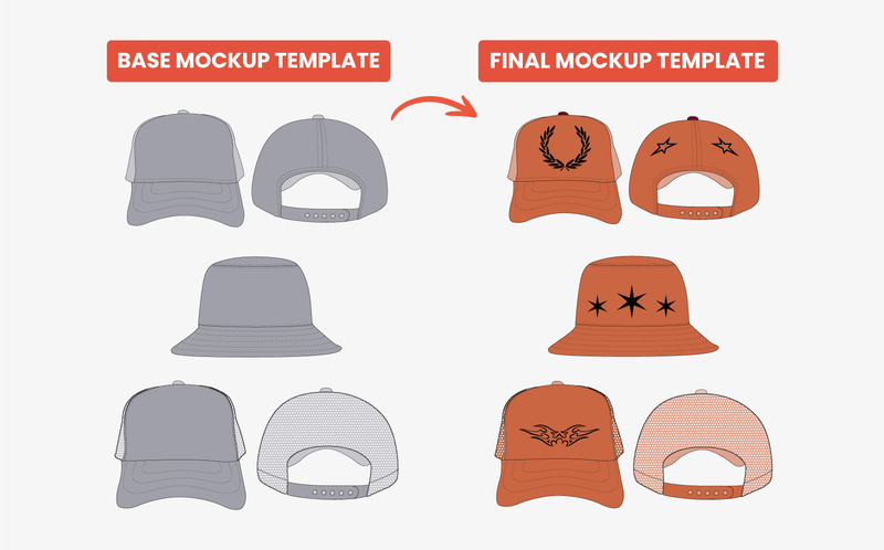 Essential Headwear Vector Mockup Tech Pack - Features Image 2