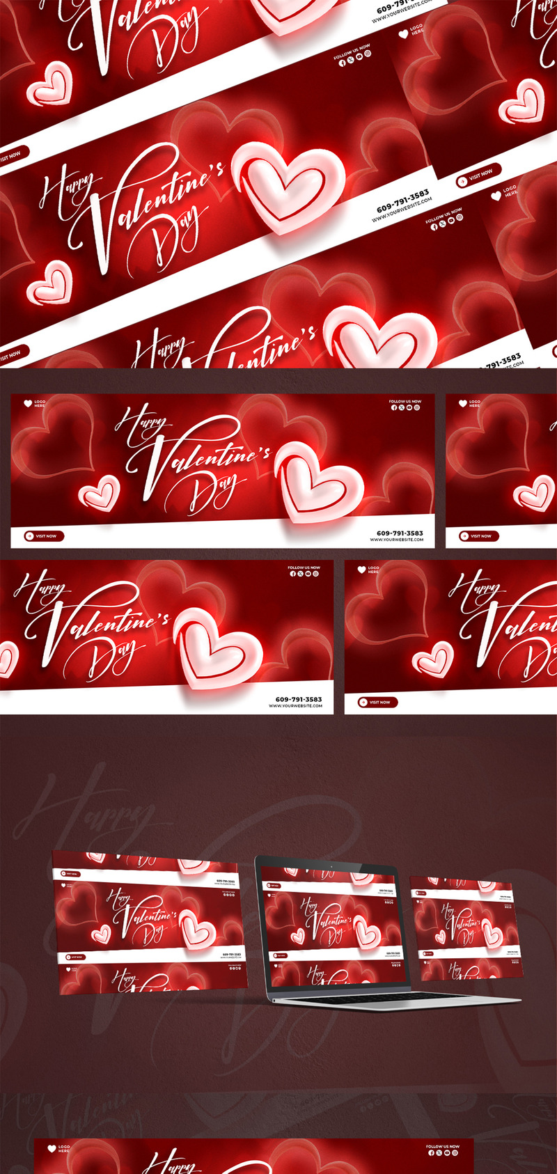Valentine's Day Social Banner - Features Image 1