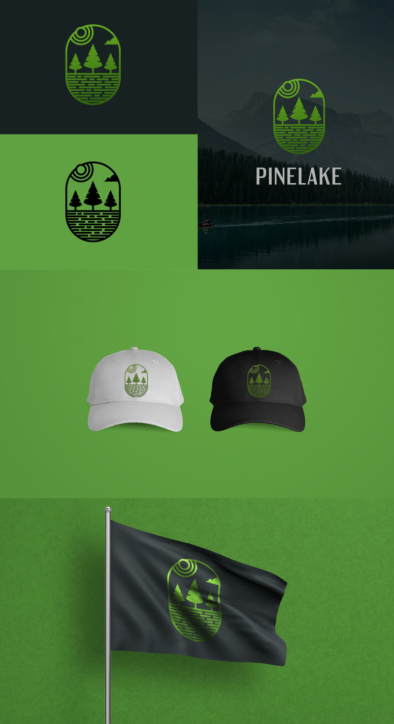 Logo d'arbre de paysage de nature extérieure de Pinelake - Caractéristiques de l’image 1