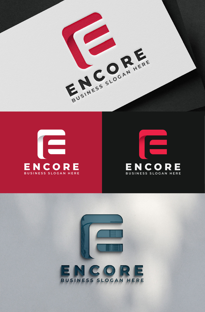 E Letter Mark Monogram Logo Design - Features Image 1