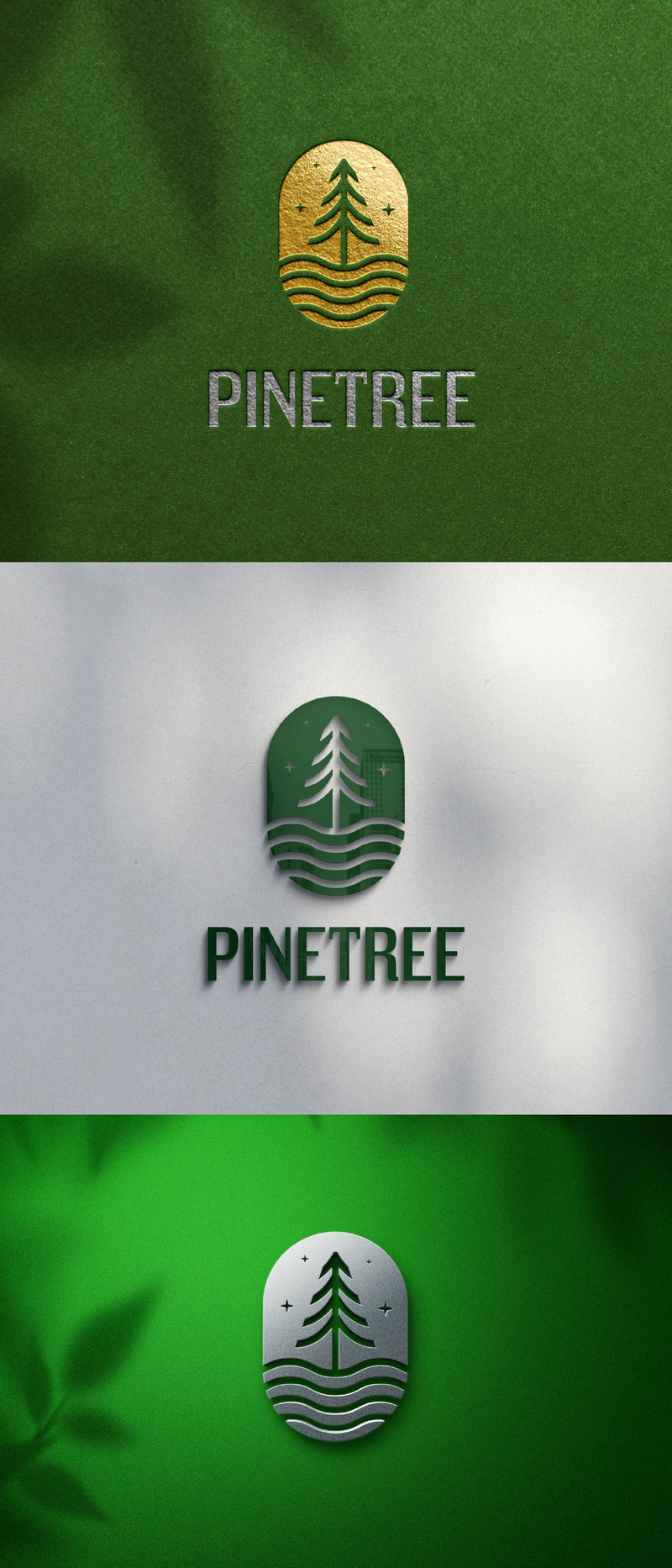 Pine tree natural logo design template - Features Image 1