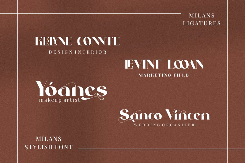 Milans_Typeface Modern Serif - Features Image 7