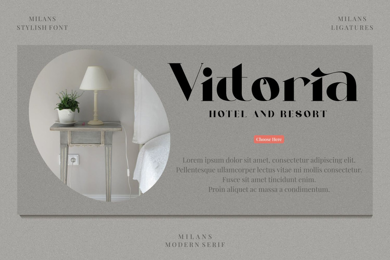 Milans_Typeface Modern Serif - Features Image 4