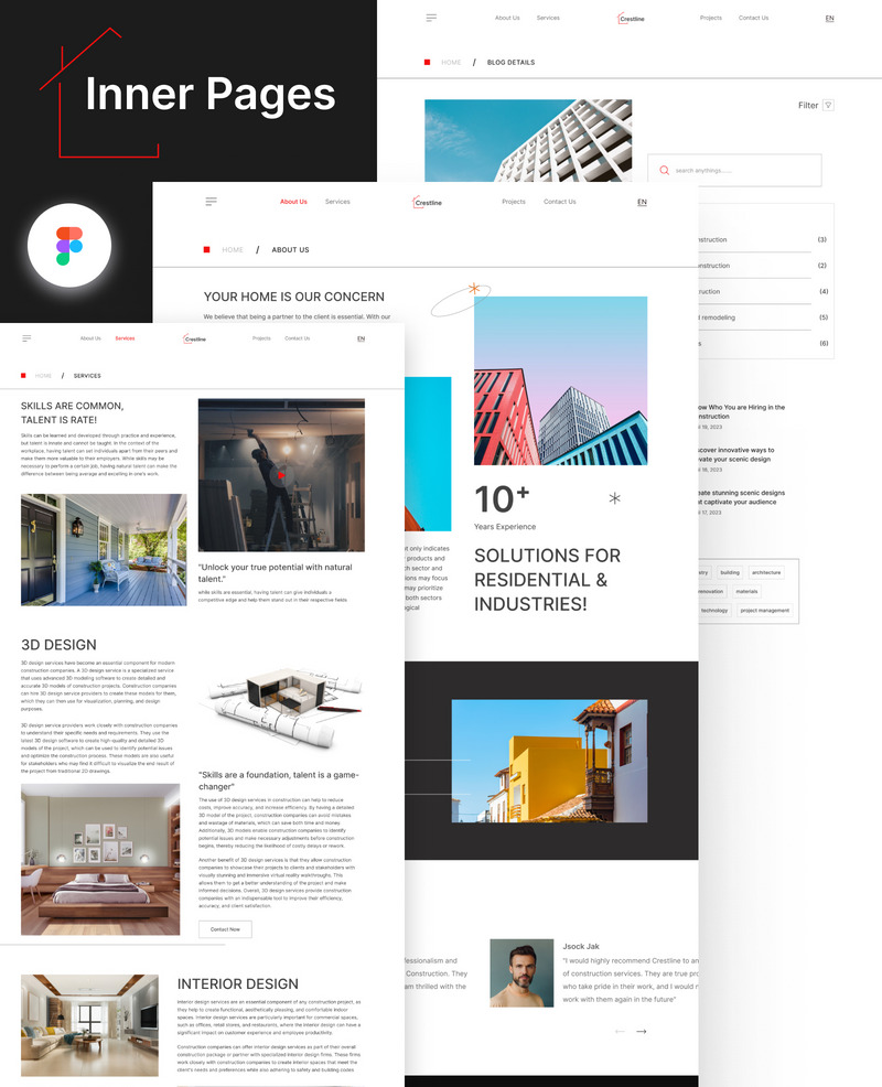 Crestline Construction and Industry Figma Template - Features Image 1