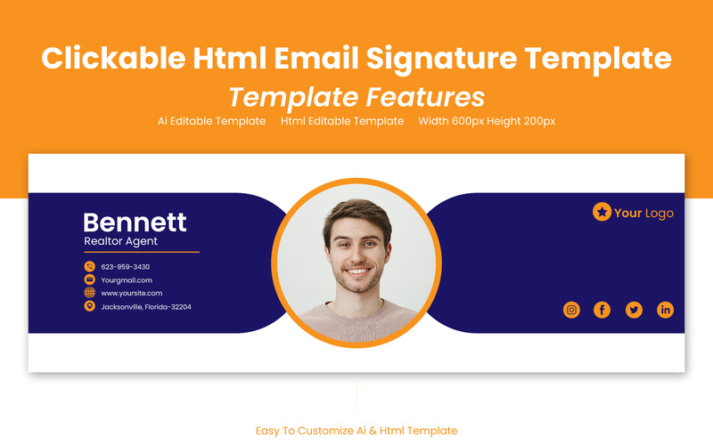 Html Email Design - Clickable Html Signature - Features Image 1