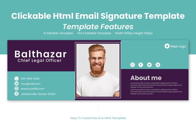 Html Signaturmall - Html Signatur E-postdesign - Features Image 1