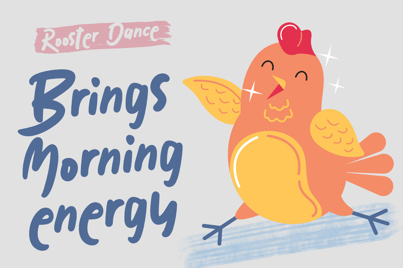 Rooster Doodle – Playful Handwritten Display Font - Features Image 1