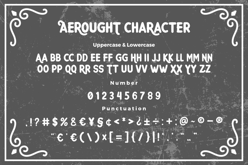 Aerought Handgemaakt Vintage Lettertype - Features Image 3