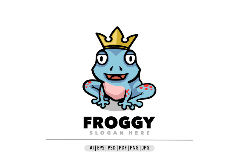 Frog king mascot cartoon logo - Features Image 1