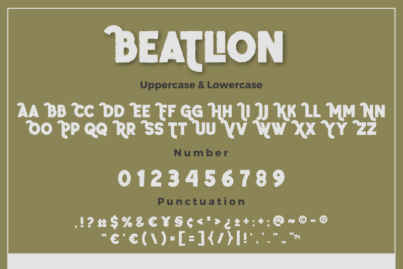 The Beatlion – ręcznie wykonana czcionka w stylu vintage - Obraz funkcji 10