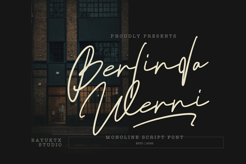 Berlinda Werni to elegancka czcionka Monoline Script - Obraz funkcji 3