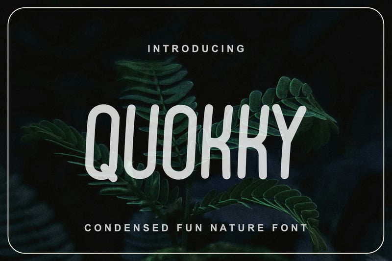 Шрифт Quokky Condensed Fun Nature - Features Image 5