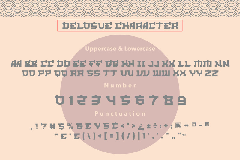 Delosue – czcionka w stylu japońskim - Obraz funkcji 3