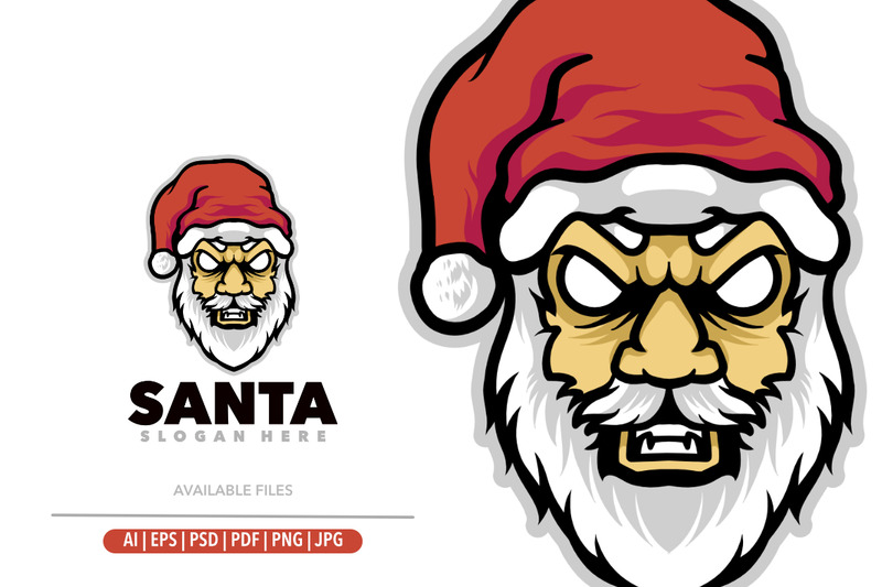 Design-Vorlage für das Logo des Weihnachtsmann-Maskottchens - Eigenschaften Bild 1