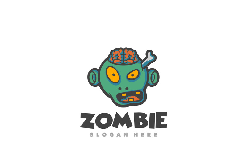 Logo de dessin animé de mascotte mignonne de zombie - Caractéristiques de l’image 1