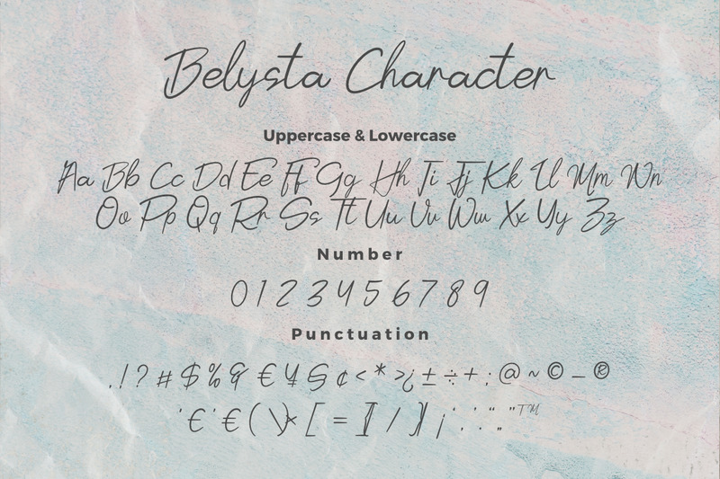 Belysta a Natural Script Font - Features Image 5